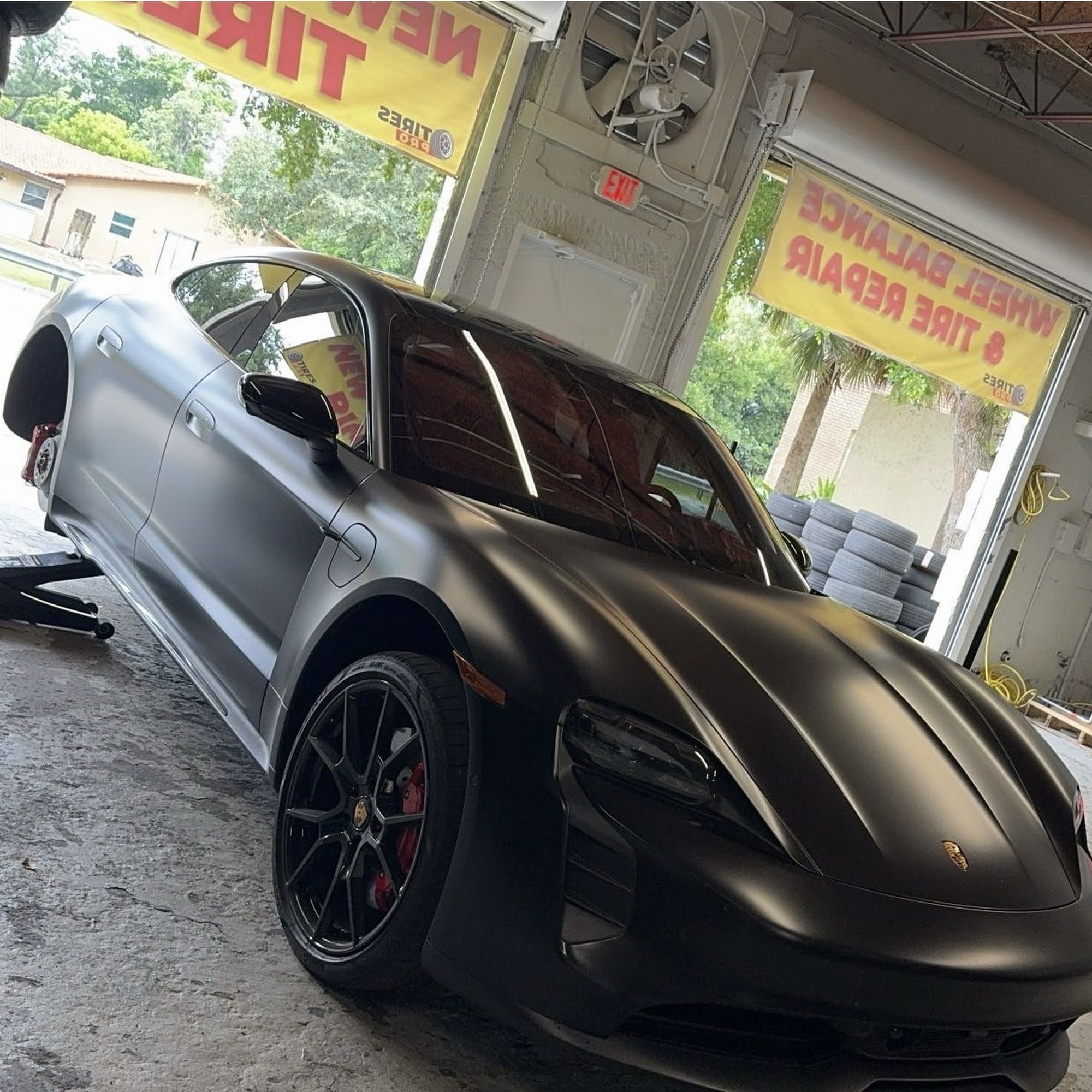 Tires Pro Coral Springs — EV tire service in the shop bay